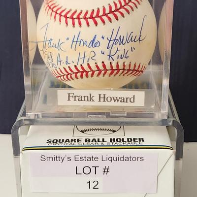 Washington Sentors Frank Howard 1968 1970 A.l. H.R. King OMLB Signed Autographed Baseball In Collectors Case