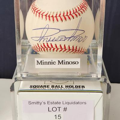 Minnie Minoso OMLB Signed Autographed Baseball In Collectors Case