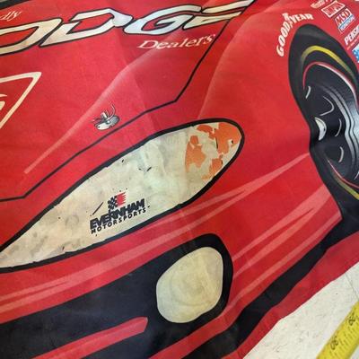 Approx 60 1/2" x 34 1/2" 2001 NASCAR Bill Elliott Flag