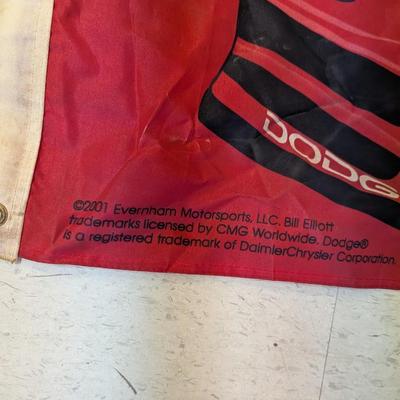 Approx 60 1/2" x 34 1/2" 2001 NASCAR Bill Elliott Flag
