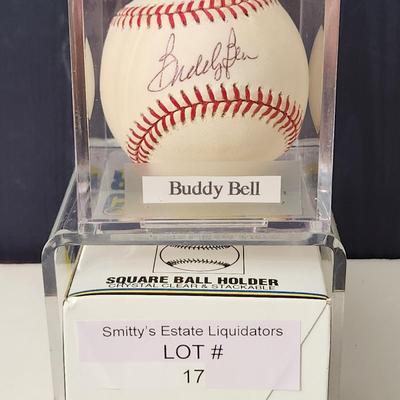 Buddy Bell OMLB Signed Autographed Baseball In Collectors Case