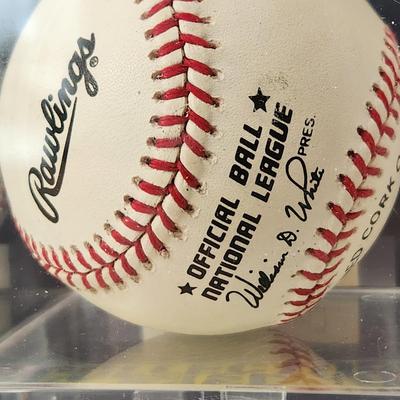 Chuck Tranner OMLB Signed Autographed Baseball In Collectors Case