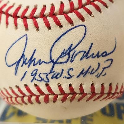 Johnny Podres 1955 W.S. M.V.P. Brooklyn Dodgers OMLB Signed Autographed Baseball In Collectors Case