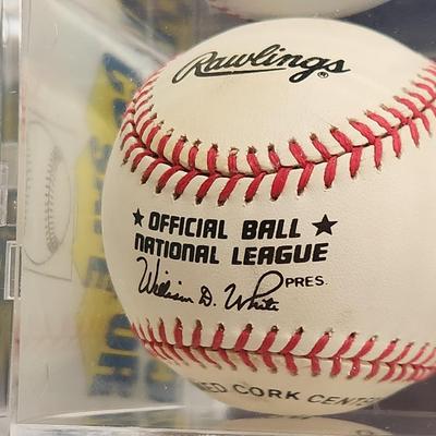 Johnny Podres 1955 W.S. M.V.P. Brooklyn Dodgers OMLB Signed Autographed Baseball In Collectors Case