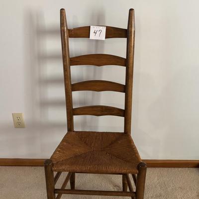 Vintage Ladderback Woven Seat Chair
