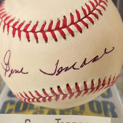 Gene Tenace OMLB Signed Autographed Baseball In Collectors Case