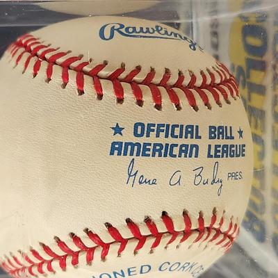 Charlie Hough OMLB Signed Autographed Baseball In Collectors Case