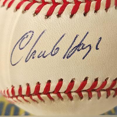 Charlie Hough OMLB Signed Autographed Baseball In Collectors Case