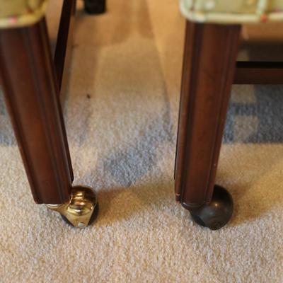 Four Vintage Armchairs on Casters (See Details)