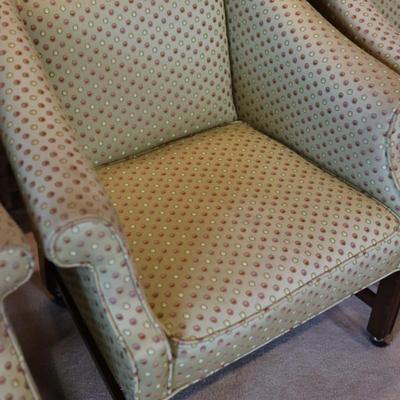 Four Vintage Armchairs on Casters (See Details)