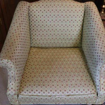 Four Vintage Armchairs on Casters (See Details)