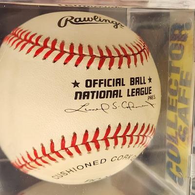 Ron Perronosk OMLB Signed Autographed Baseball In Collectors Case
