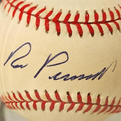 Ron Perronosk OMLB Signed Autographed Baseball In Collectors Case