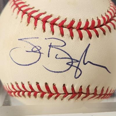 Sean Burroughs OMLB Signed Autographed Baseball In Collectors Case