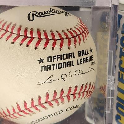 Jon Lieber Chicago Cubs OMLB Signed Autographed Baseball In Collectors Case