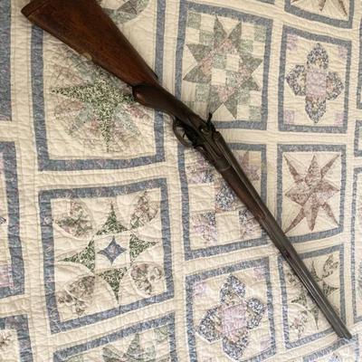 Antique J. Manton Double Barrel Shotgun