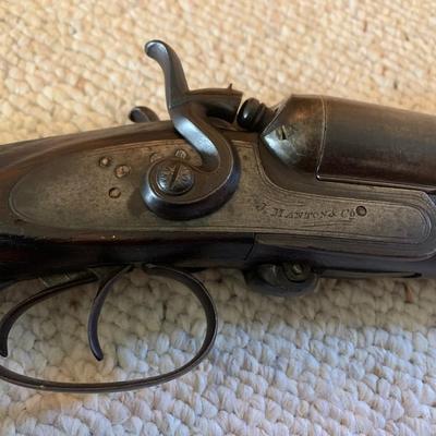 Antique J. Manton Double Barrel Shotgun
