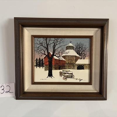 Vintage 1982 H. Hargrove “First Snow”