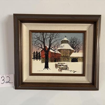 Vintage 1982 H. Hargrove “First Snow”