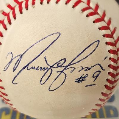 Marquis Grissom #9 Brewers OMLB Signed Autographed Baseball In Collectors Case