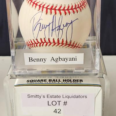 Benny Agbayani Mets OMLB Signed Autographed Baseball In Collectors Case