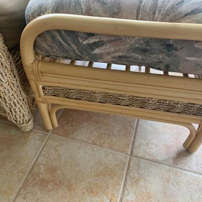 Wicker Chair & Ottoman