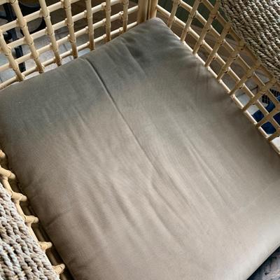 Wicker Chair & Ottoman