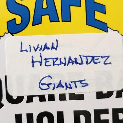 Livian Hernandez Giants OMLB Signed Autographed Baseball In Collectors Case