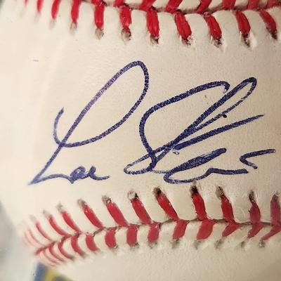 Lee Stevens Rangers OMLB Signed Autographed Baseball In Collectors Case