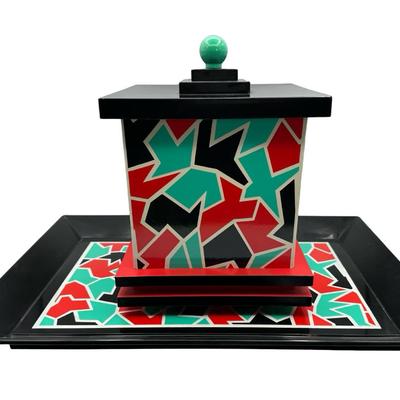 SIGMA Memphis Post Modern Lidded Ice Bucket and Tray by Sigma