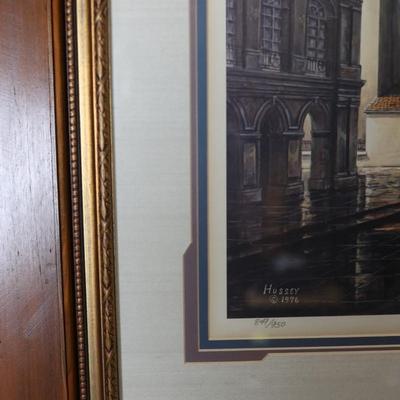 1976 James Hussey Signed Saint Louis Cathedral Framed Print