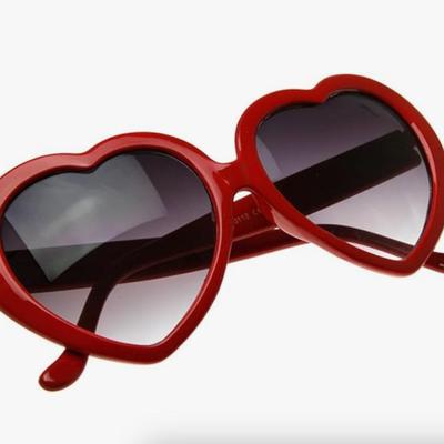 Large Oversized Womens Heart Shaped Sunglasses Cute Love Fashion Eyewear