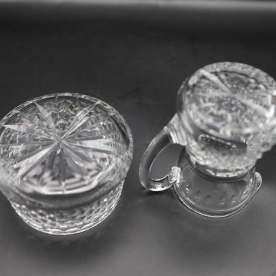 WATERFORD Crystal Creamer and Open Sugar Bowl