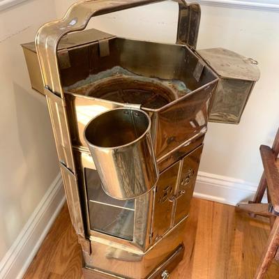 Brass Asian Street Vendor Noodle Cart