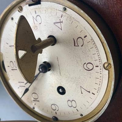 Brass Waterbury Ships Wheel Clock