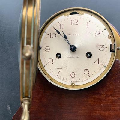 Brass Waterbury Ships Wheel Clock