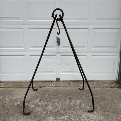 LOT 28: Cast Iron Hanging Pot Hook/Tripod