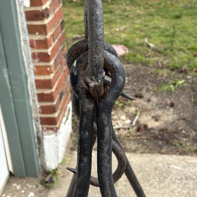 LOT 28: Cast Iron Hanging Pot Hook/Tripod