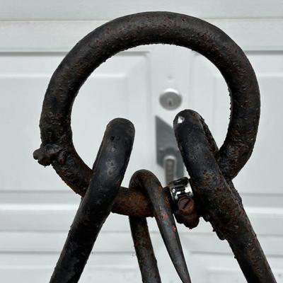 LOT 28: Cast Iron Hanging Pot Hook/Tripod