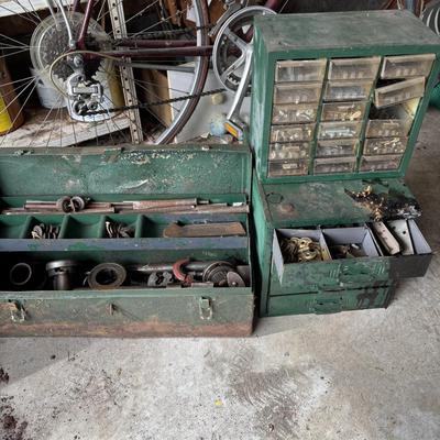 LOT 31: Toolbox & Filled Drawer Organizers