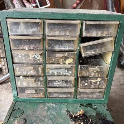 LOT 31: Toolbox & Filled Drawer Organizers