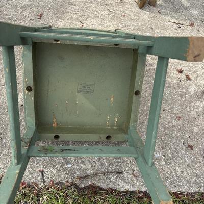 LOT 32: Vintage Readsboro Chair Co. Children's Chairs (4 Green) & Red 2 Red Childs Folding Chairs - Ready for Upcycling