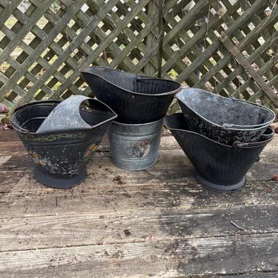 LOT 38: Vintage Ash Buckets & Pail