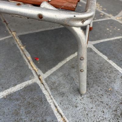 LOT 40: MCM Slatted Aluminum Patio/Lawn Chairs