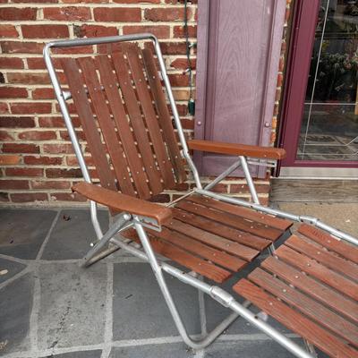 LOT 40: MCM Slatted Aluminum Patio/Lawn Chairs