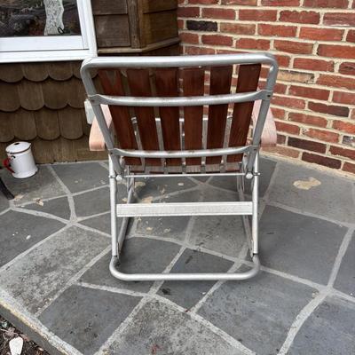 LOT 40: MCM Slatted Aluminum Patio/Lawn Chairs