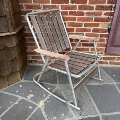LOT 40: MCM Slatted Aluminum Patio/Lawn Chairs