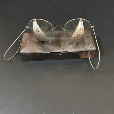 LOT 56: Antique/Vintage Spectacles, Franco Flashlight, Zaner Bloser Dip Pen w./Nib & a Tin Holder