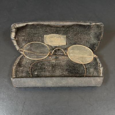 LOT 56: Antique/Vintage Spectacles, Franco Flashlight, Zaner Bloser Dip Pen w./Nib & a Tin Holder