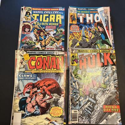 LOT 60: Marvel Comic Books: Hulk, Conan, Spiderman, Thor & Other